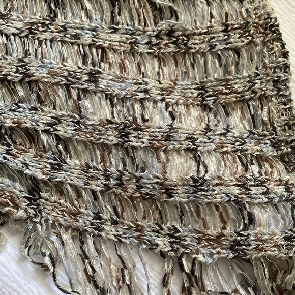 BCBGMaxAzria Cream Cardigan Sweater Open-Knit Design - Picture 3 of 4